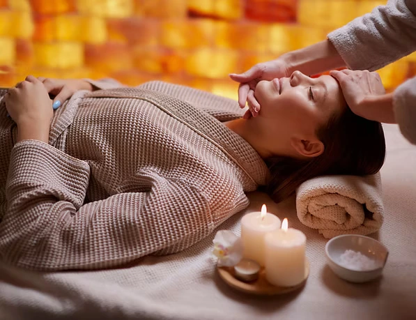 Relaxing massage therapy session - Traditional Chinese therapeutic bodywork for stress relief and pain management