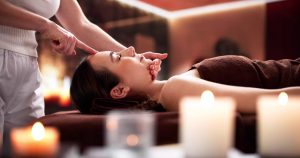 Relaxing head massage